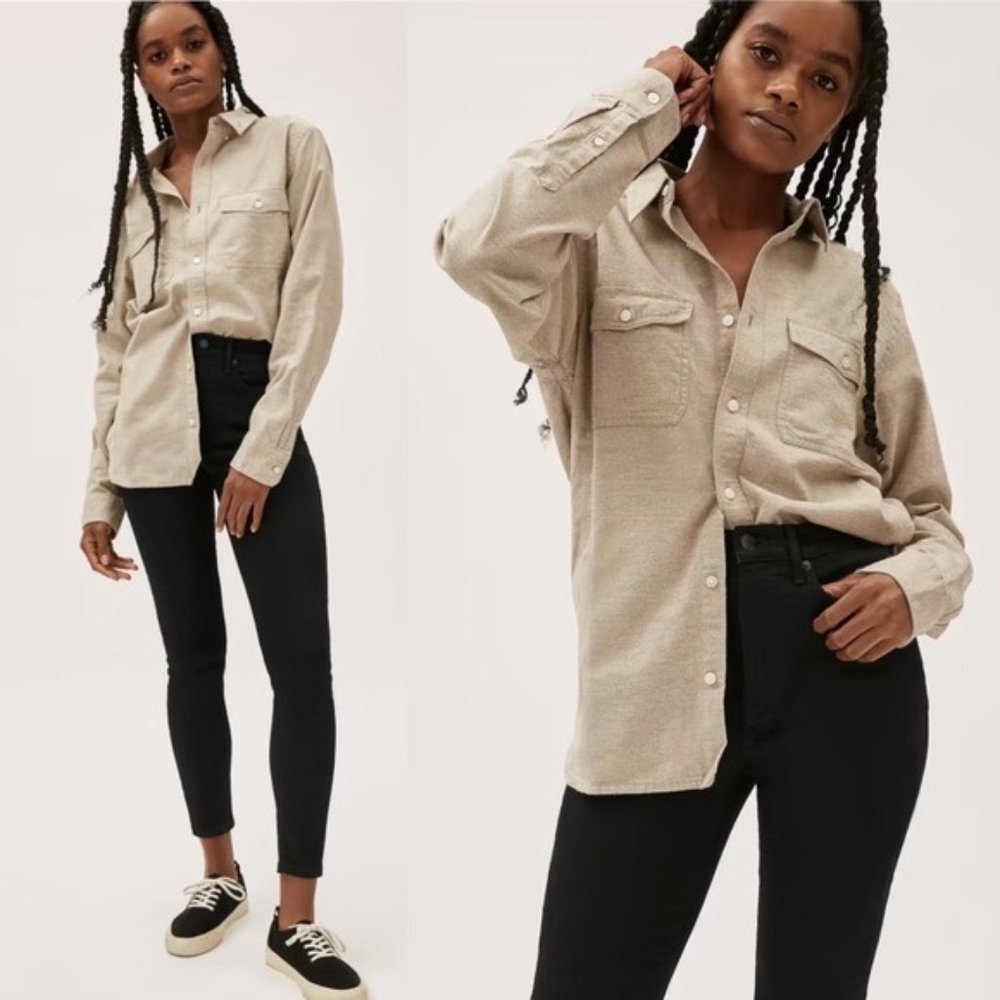 NWT Everlane The Authentic Stretch High Rise Skinny Jean 25 Black Minimalist